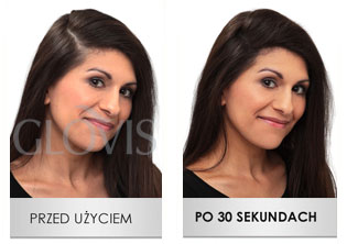 Mikrowłókna do włosów - Przed i po użyciu GLOVIS - przykład 3