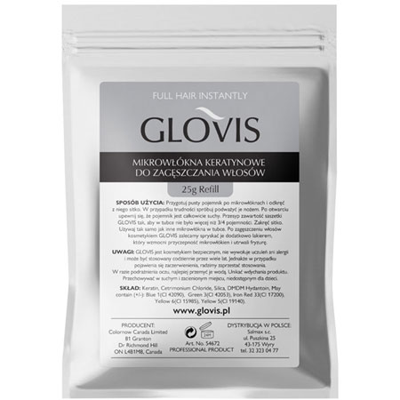 Mikrowłókna glovis w saszetce 25g